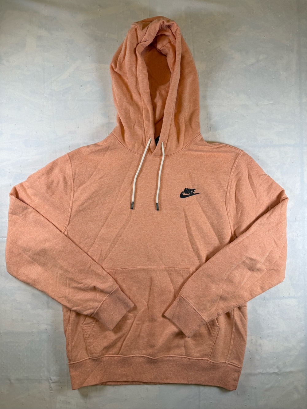 Nike Men’s Peach Pullover Hoodie with Black Logo